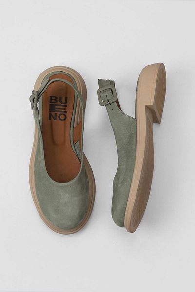 Bueno Shoes Sandale de damă din nubuc verde - 01wy8700