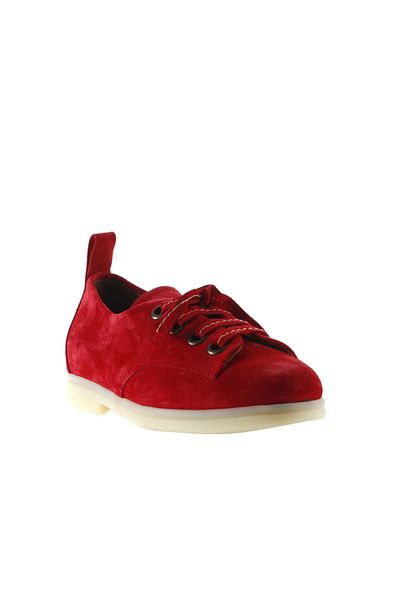 Bueno Shoes Low Heel Red Suede Women's Shoes - 01wt3304