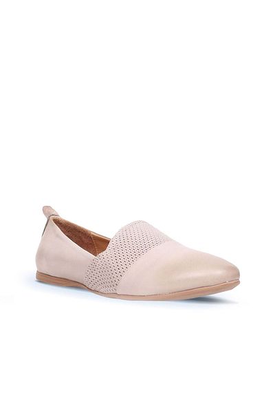 BUENO Shoes Gri Deri Kadın Babet 01wn0700