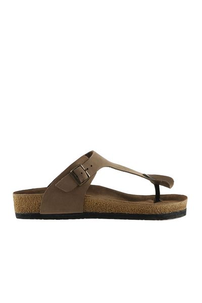 Bueno Shoes Kum Nubuk Deri Kadın Parmak Arası Terlik 05wt101