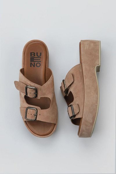 Bueno Shoes Γυναικείες παντόφλες Wedge Heeled Powder Suede - 01wu6013