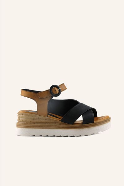 MARCATELLI Sandale din piele neagră - elegante și confortabile