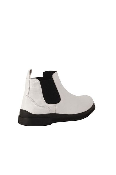 Bueno Shoes Beyaz Deri Kadın Düz Bot 01wr6300