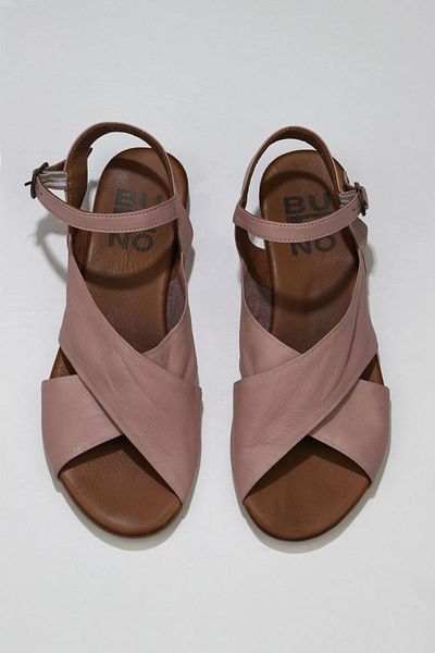 Bueno Shoes Sandale de damă din piele - Dusty Rose, Model 01wu7477