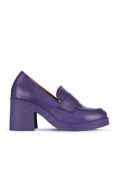 Bueno Shoes Pantofi cu toc de damă din piele liliac - Model 01wz7103