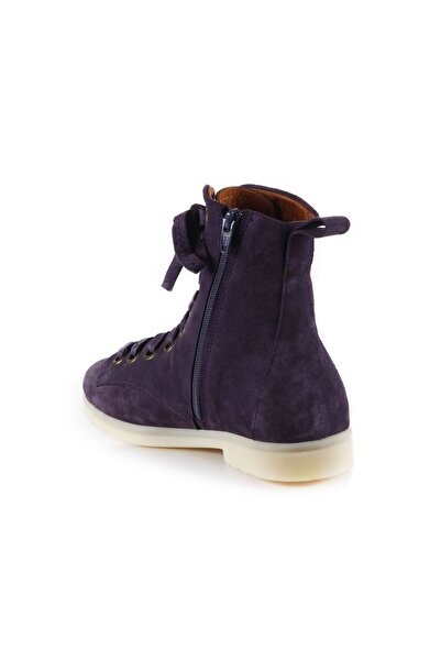 Bueno Shoes Mor Süet Kadın Düz Bot 01wt3302