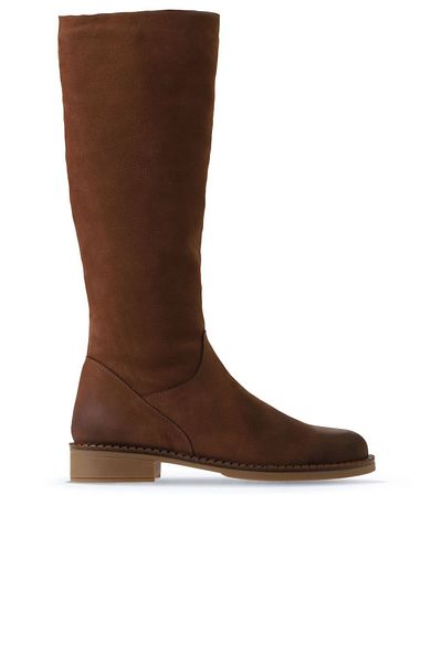Bueno Shoes Дамски боти на висок ток от нубук, кафяви - 01wv6000
