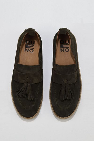 Bueno Shoes Ανδρική Εσπαντρίγια Χακί Suede - 01ms12702