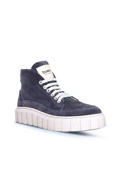 Bueno Shoes Γυναικεία Αθλητικά Μποτάκια - Γκρι Σκούρο Suede, Μοντέλο 01wt3400