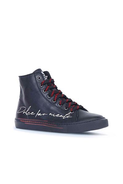 Bueno Shoes Γυναικείες μαύρες αθλητικές μπότες με στάμπα - B91c01 01wr1806