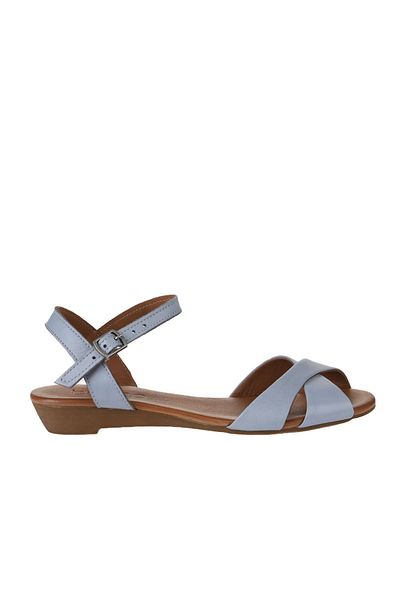 Bueno Shoes Sandale de damă din piele albastru deschis - 01wn3808