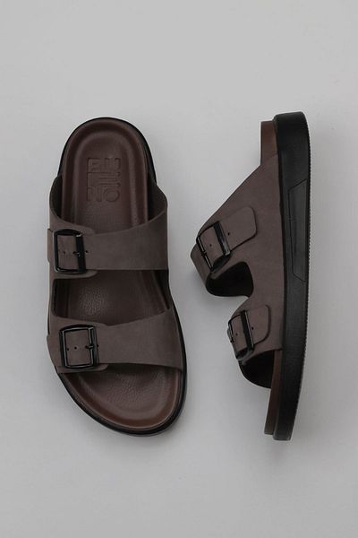 Bueno Shoes شبشب رجالي مسطح - بني نوبوك، موديل 11t23348