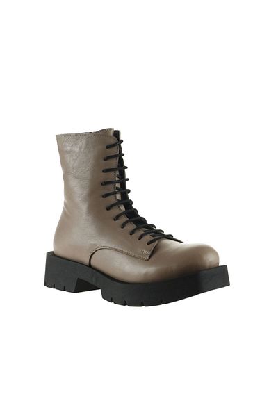 Bueno Shoes 01wt2501 Μοντέλο Γκρι Δερμάτινες Γυναικείες Μπότες