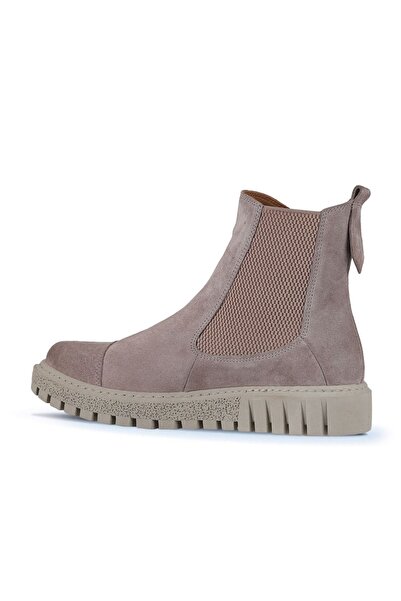 Bueno Shoes Vizon Süet Kadın Düz Bot 01wz5202
