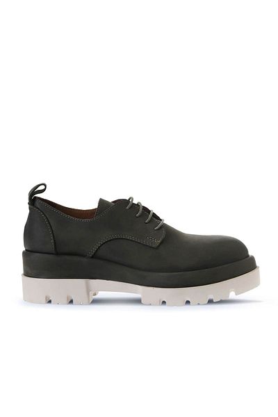 Bueno Shoes Pantofi cu toc pentru femei din nubuc kaki închis - 01wv2903