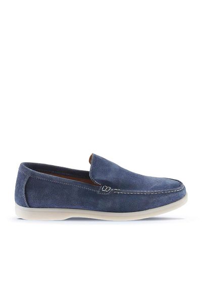 Bueno Shoes Loafer pentru bărbați - piele de căprioară albastră, model 05ms102
