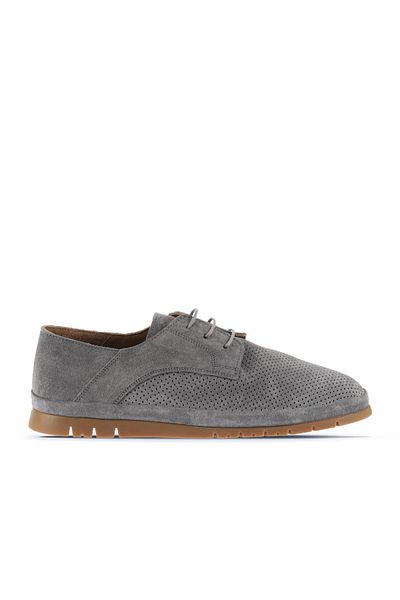 Bueno Shoes Ανδρικά γκρι σουέντ Flat παπούτσια - 07m0963