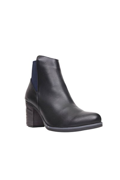 BUENO Shoes Lacivert Deri Kadın Topuklu Bot 01wp1500