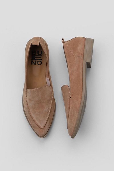 BUENO Boty Powder Suede Dámské Baleríny na podpatku 01wn0128