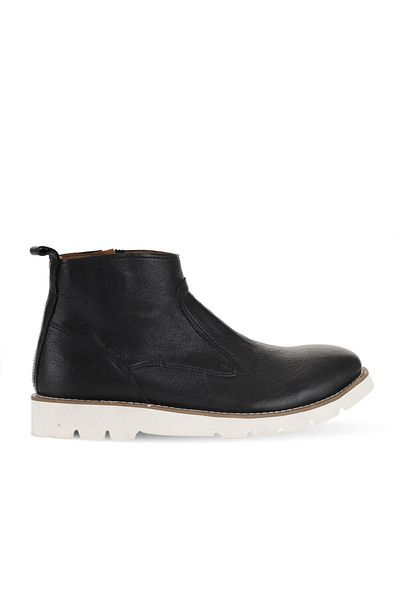 Bueno Shoes Мъжки спортни ботуши - Черни кожени ботуши NPL, модел 01mr12201