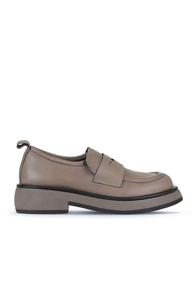 Bueno Shoes 01wz4508 Модел Дамски мокасини от сива кожа от норка