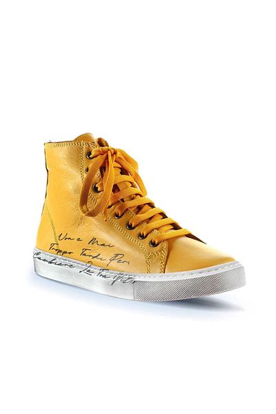 Bueno Shoes Γυναικείες κίτρινες αθλητικές μπότες με στάμπα - B82c01 01wr1806