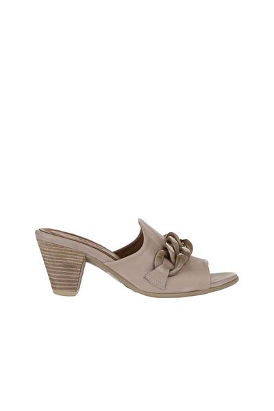 Bueno Shoes Γκρι δερμάτινα γυναικεία παπούτσια με τακούνι - 01wu11300
