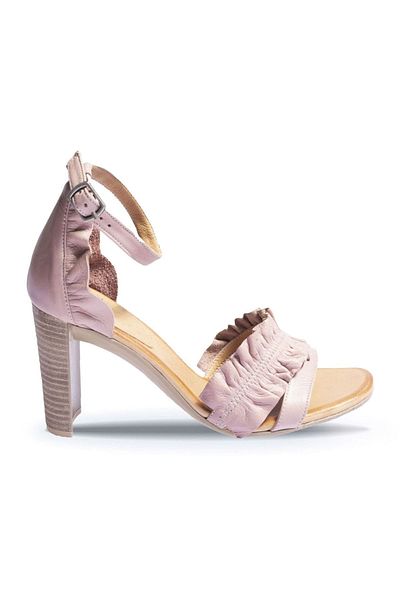 BUENO Dusty Rose Leather Dámské sandály - podpatky 01wn4114