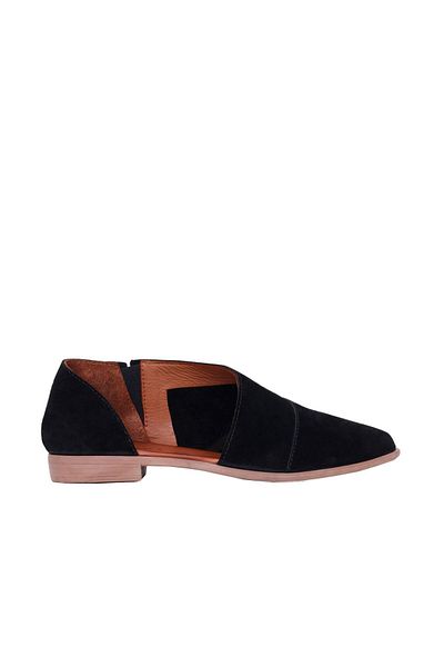 Bueno Shoes Pantofi clasici de damă din piele intoarsa Negri - 01wn0145