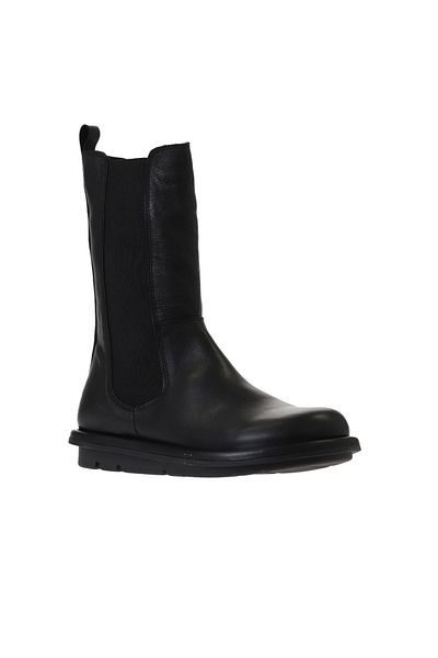 Bueno Shoes Δερμάτινες Μαύρες Γυναικείες Μπότες - Flat Cut 01wv7506