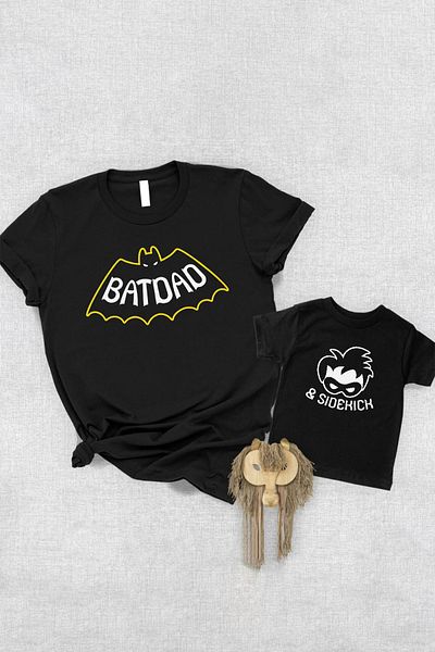 Tshirthane Batdad Sidekick - UN PRET DE PRODUS pentru tată, fiu și fiică. Adăugați la 2 coșuri