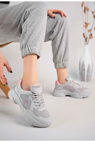 KCMN Lambırlent 9972 Αθλητικά παπούτσια Unisex με χοντρή σόλα ΓΚΡΙ