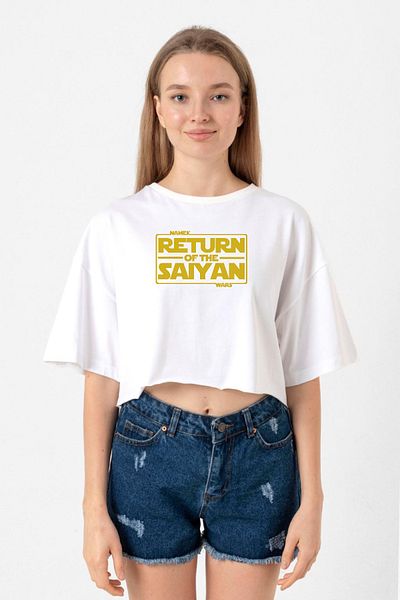 Tshirthane Dragon Ball Z Namek Wars White Women's Crop T-Shirt