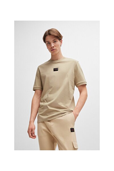 HUGO Jel Logolu Etiketli Pamuk Penye Tişört