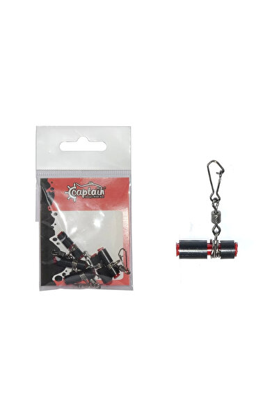CAPTAIN Surf Atış Klipsi Tube Virbel 5'li Set Siyah