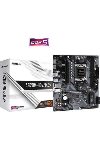 ASROCK A620m-hdv/m.2 DDR5 HDMi-DP Type-C PCIe 4.0 AM5 Matx - لوحة أم للكمبيوتر المكتبي
