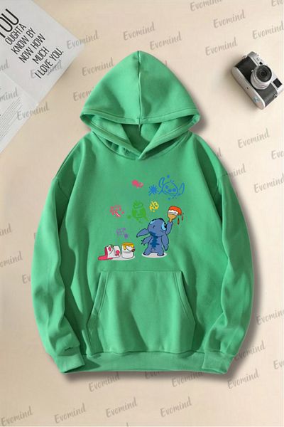 artı4 Φούτερ με κουκούλα Unisex Stich για ενήλικες και παιδιά