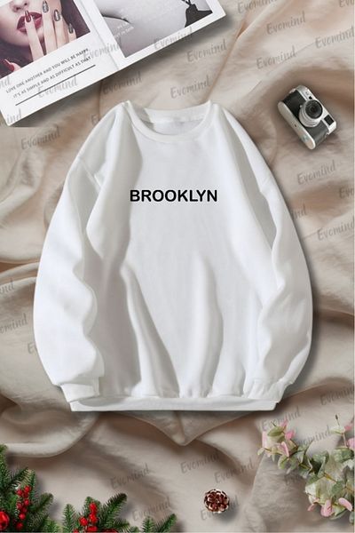 artı4 Unisex Brooklyn Printed Adult and Kids Oversize Crew Neck Sweatshirt