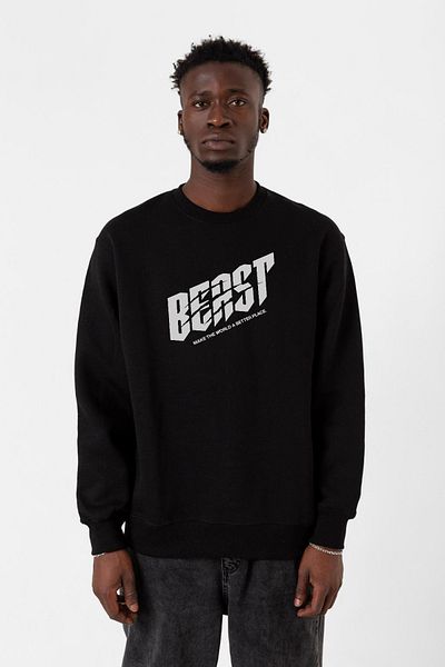Tshirthane Мъжки суитшърт 2ip Mr Beast Make The World Black