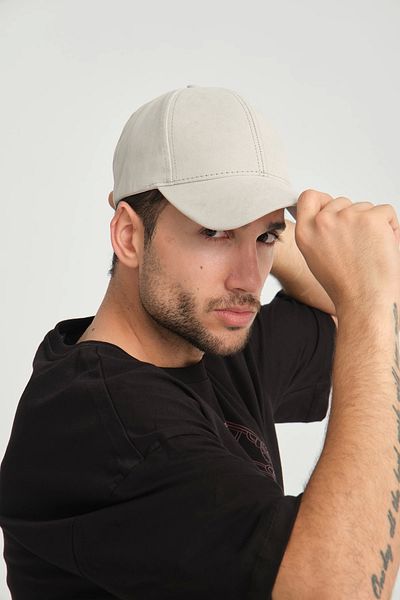 robanu Stone Color Unisex Suede Sports Cap - Adjustable Velcro Baseball Cap