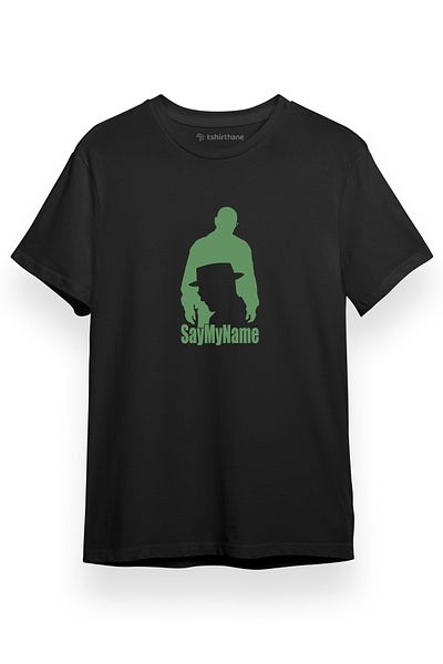 Tshirthane Breaking Bad Say My Name Μαύρο κοντομάνικο ανδρικό μπλουζάκι