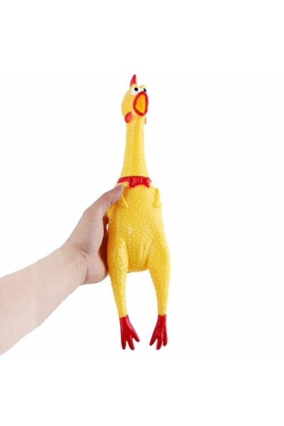 OZCMAX Köpekler İçin Düdüklü Horozz - Ses Çıkaran Tavuk Kedi Köpek Oyuncağıı 16 cm (Nag)