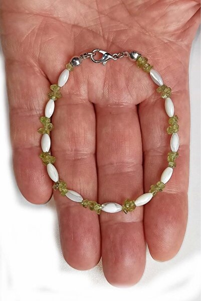 Pozitif Doğal Taş أم اللؤلؤ، الزبرجد Zebercet سوار-417-4