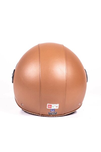 Sway 701 Kahverengi Deri Açık Kask