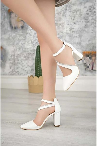 Kids Club Shoes Pantofi cu toc Feles de damă WHITE-STONE