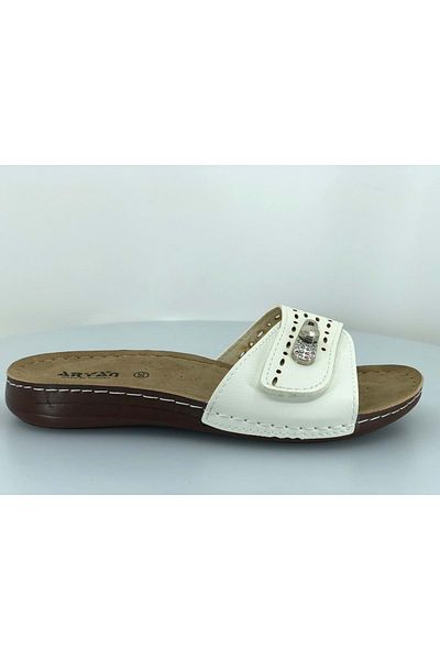 Kids Club Shoes Aryan 11-056 Papuci Ortopedici damă ALBI