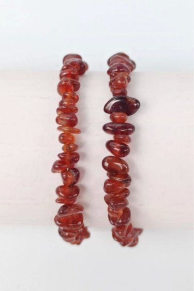 Pozitif Doğal Taş Hezonite Garnet Hessonite Bracelet Kırıktaş 634-3