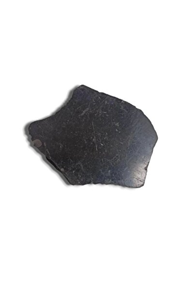 Pozitif Doğal Taş Shungite Şungit Taşı Düz Kesim Doğal Parça 469-1