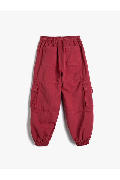 Koton Parachute Jogger Denim-Hose aus Baumwolle mit elastischem Bund und Tasche – Parachute-Jeans