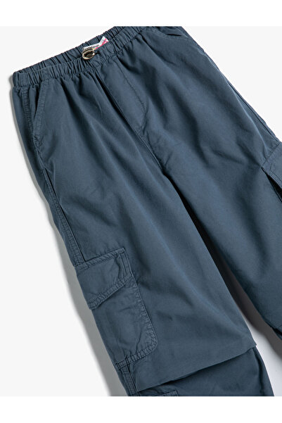 Koton Parachute Jogger Denim Kalhoty Bavlna Elastická kapsa v pase - Parachute Jeans